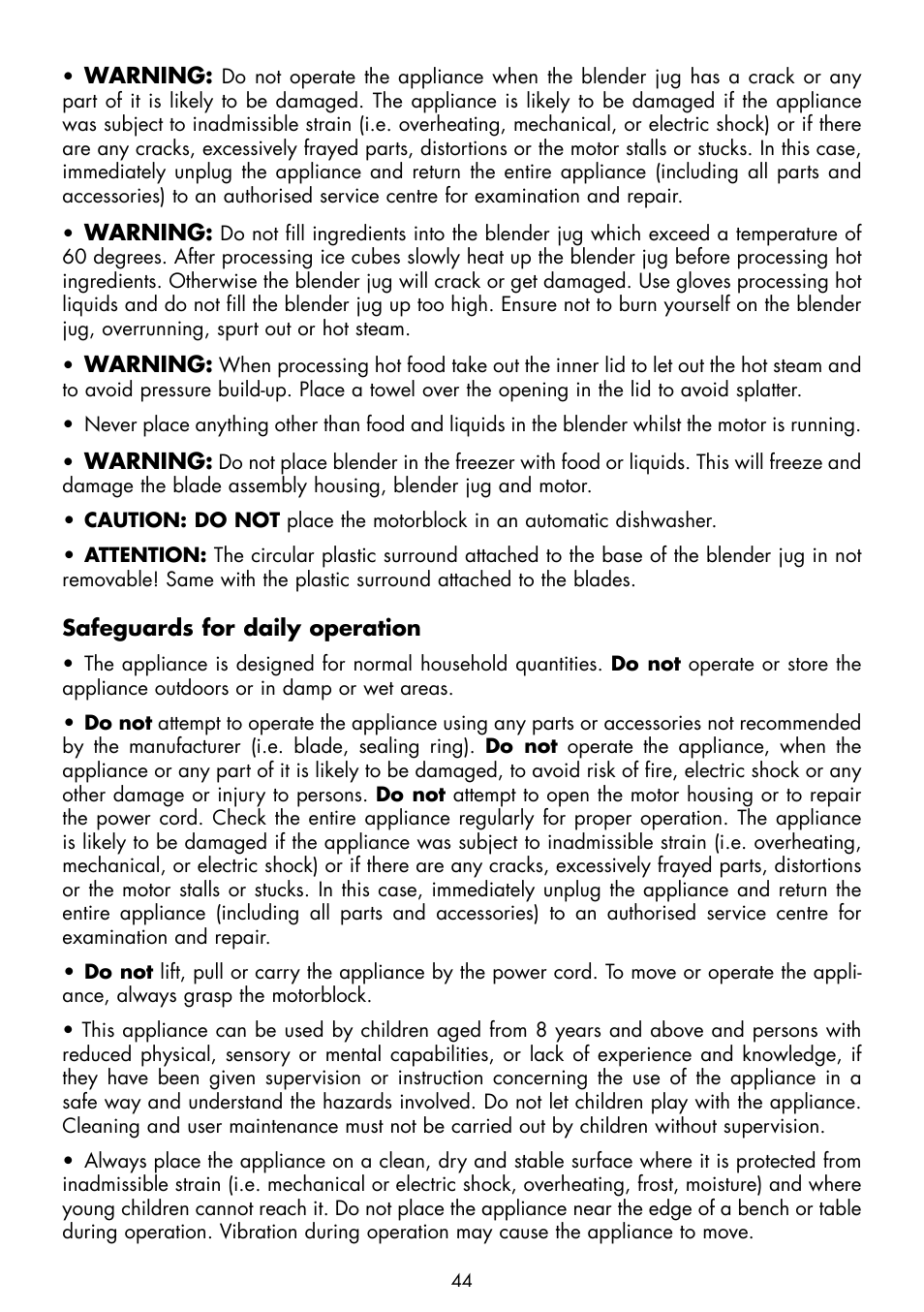 Gastroback 41006 Design Mixer Advanced Pro User Manual | Page 6 / 34