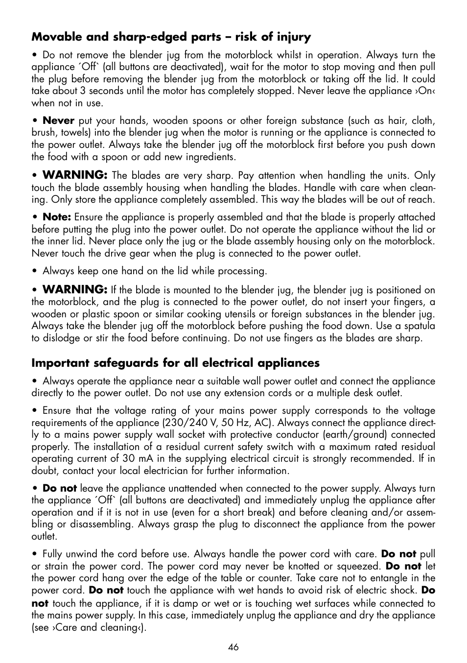 Gastroback 41006 Design Mixer Advanced Pro User Manual | Page 8 / 34