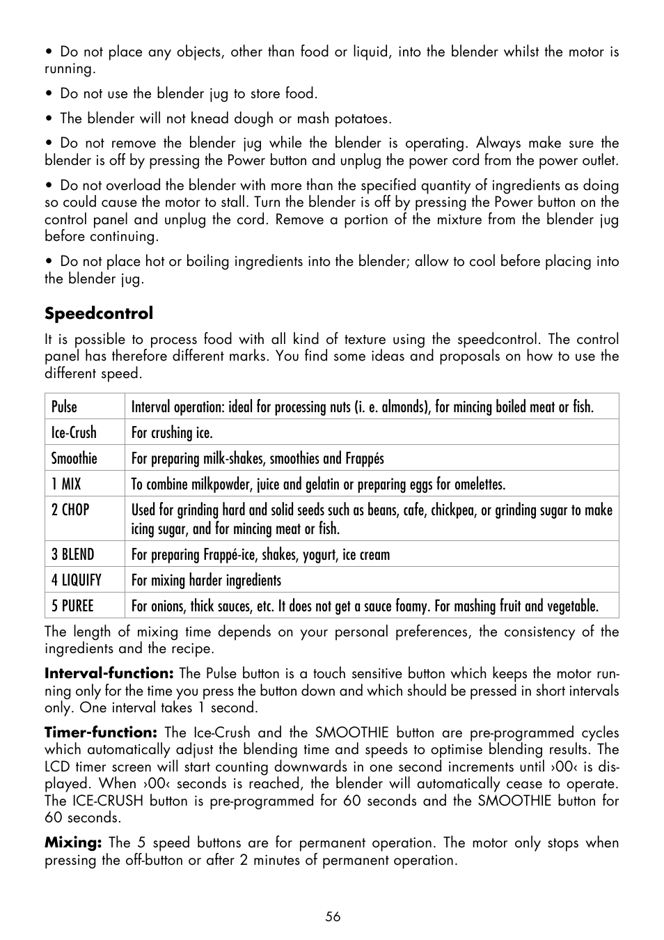 Gastroback 41001 Design Mixer Advanced Electronic User Manual | Page 16 / 36
