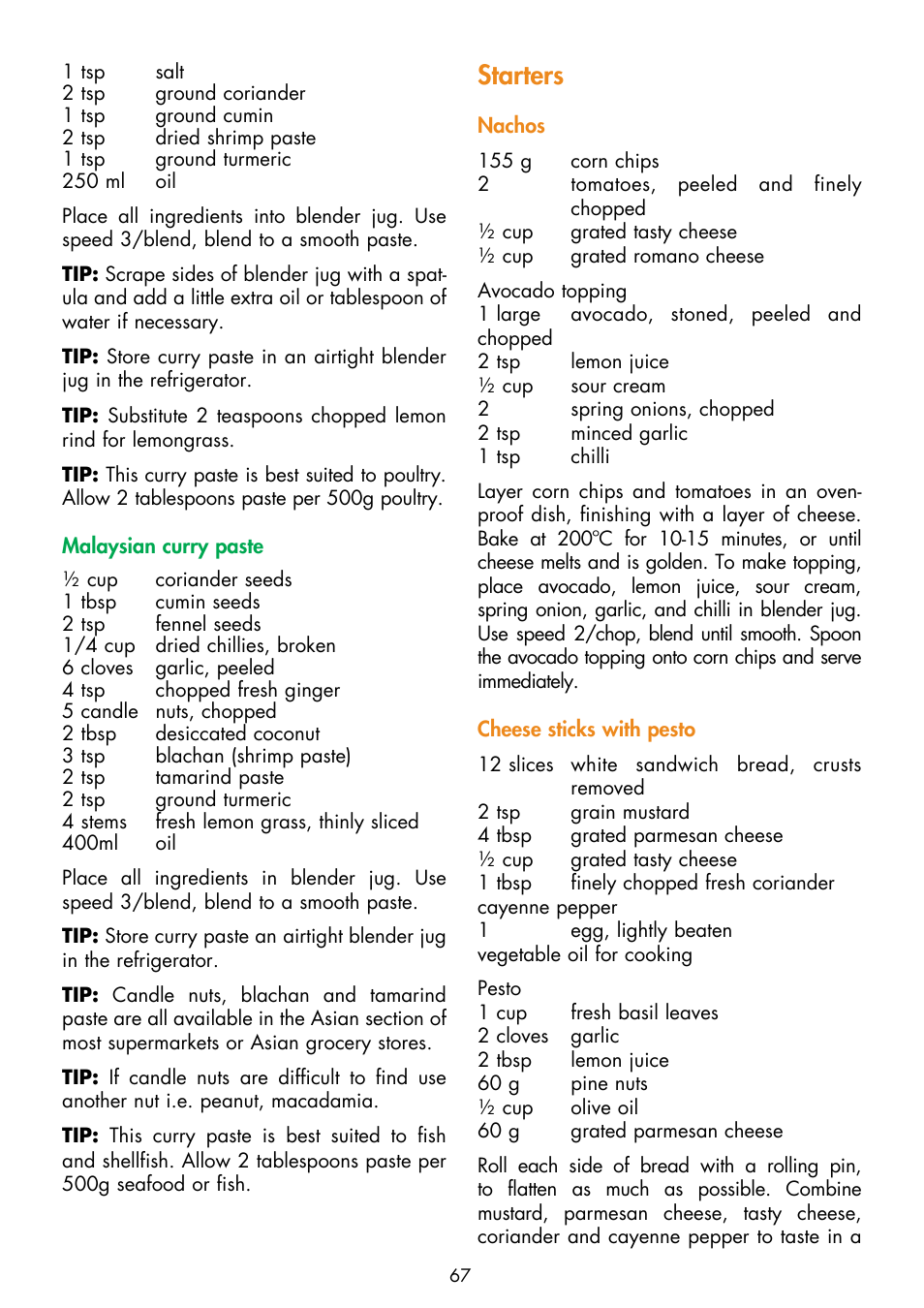 Starters | Gastroback 41001 Design Mixer Advanced Electronic User Manual | Page 27 / 36