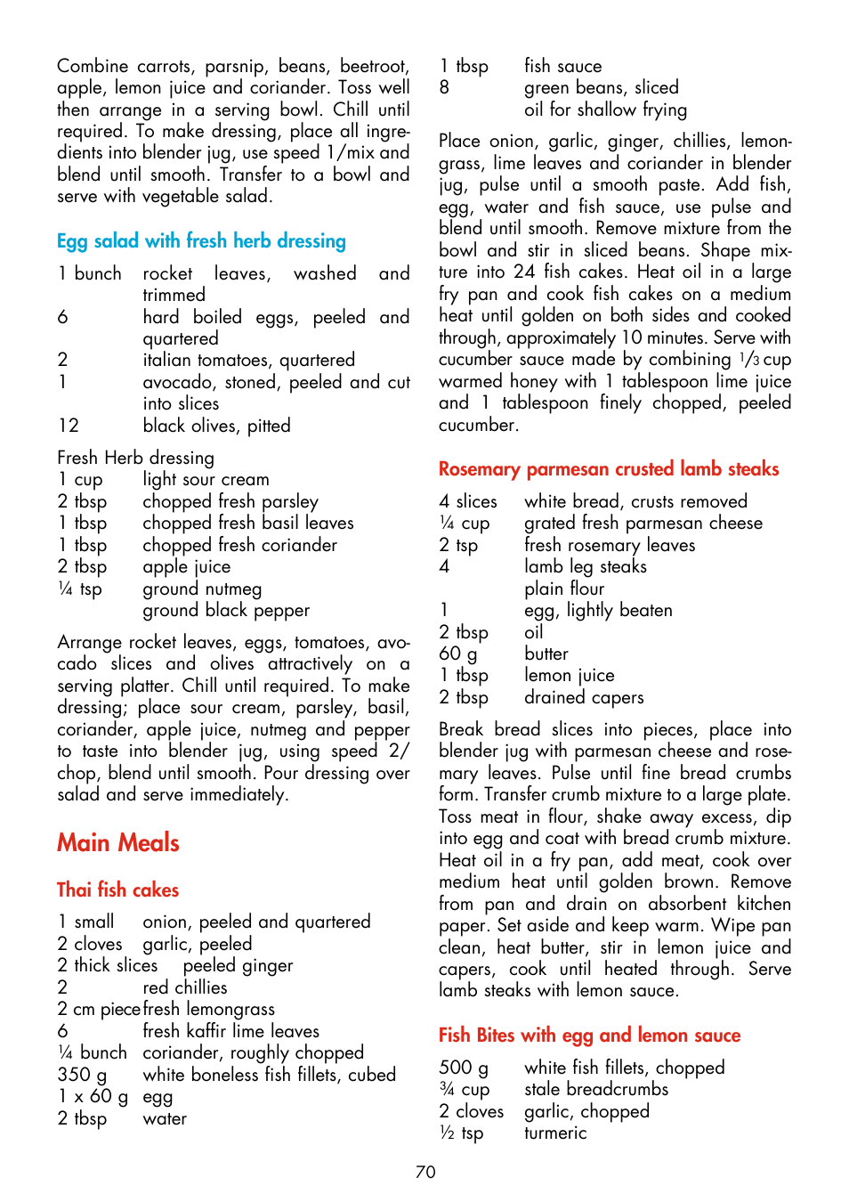 Main meals | Gastroback 41001 Design Mixer Advanced Electronic User Manual | Page 30 / 36