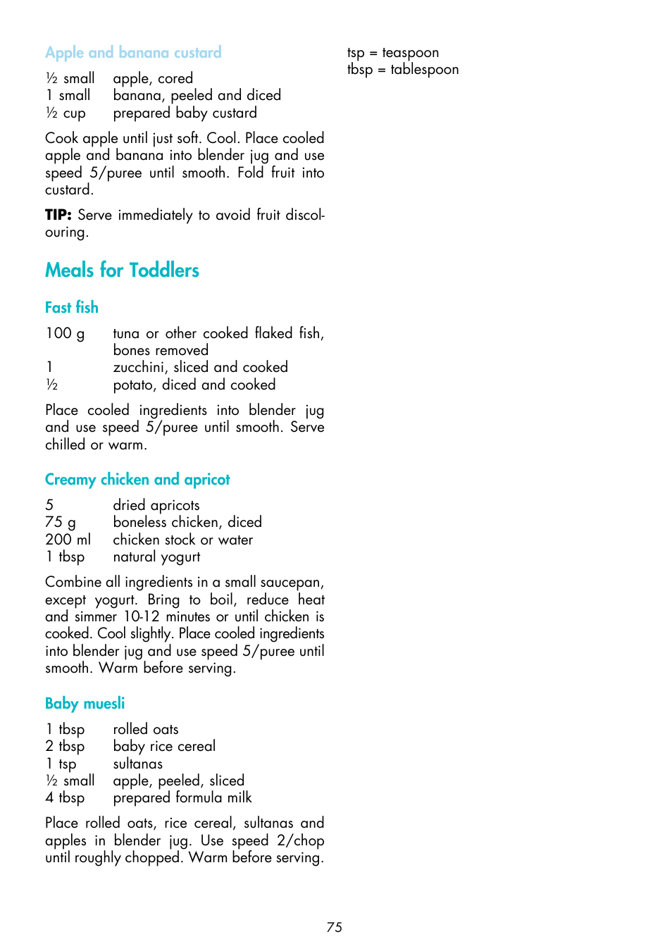 Meals for toddlers | Gastroback 41001 Design Mixer Advanced Electronic User Manual | Page 35 / 36