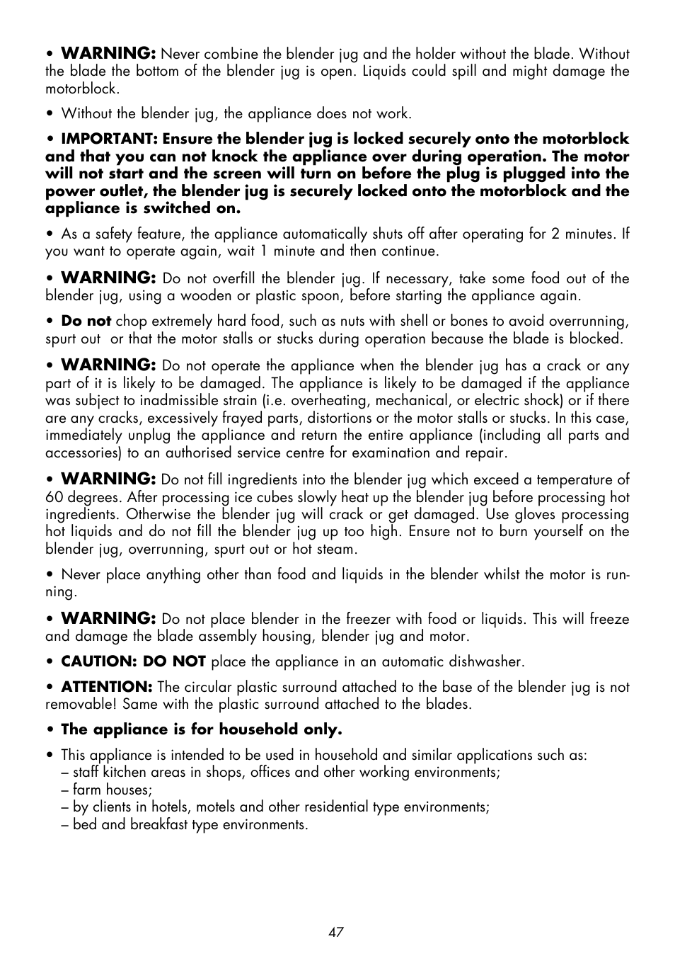 Gastroback 41001 Design Mixer Advanced Electronic User Manual | Page 7 / 36