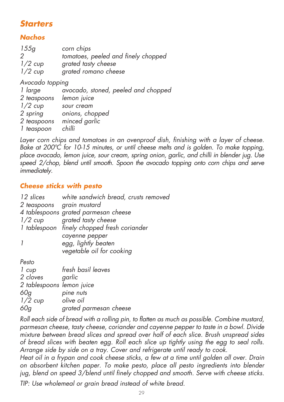 Starters | Gastroback 41000 Design Mixer Advanced User Manual | Page 29 / 44
