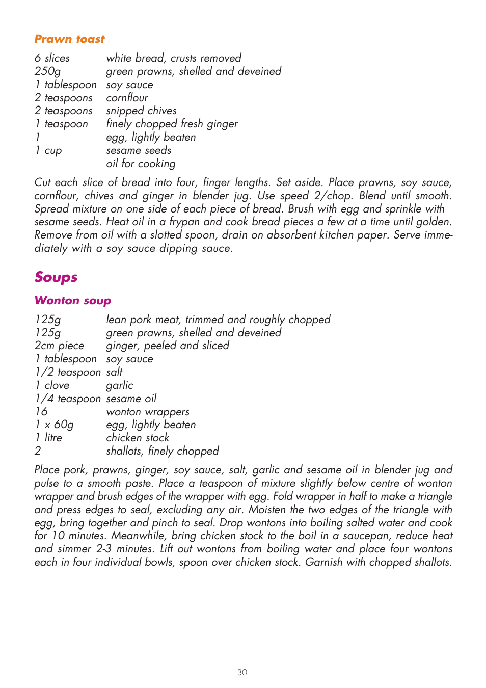 Soups | Gastroback 41000 Design Mixer Advanced User Manual | Page 30 / 44