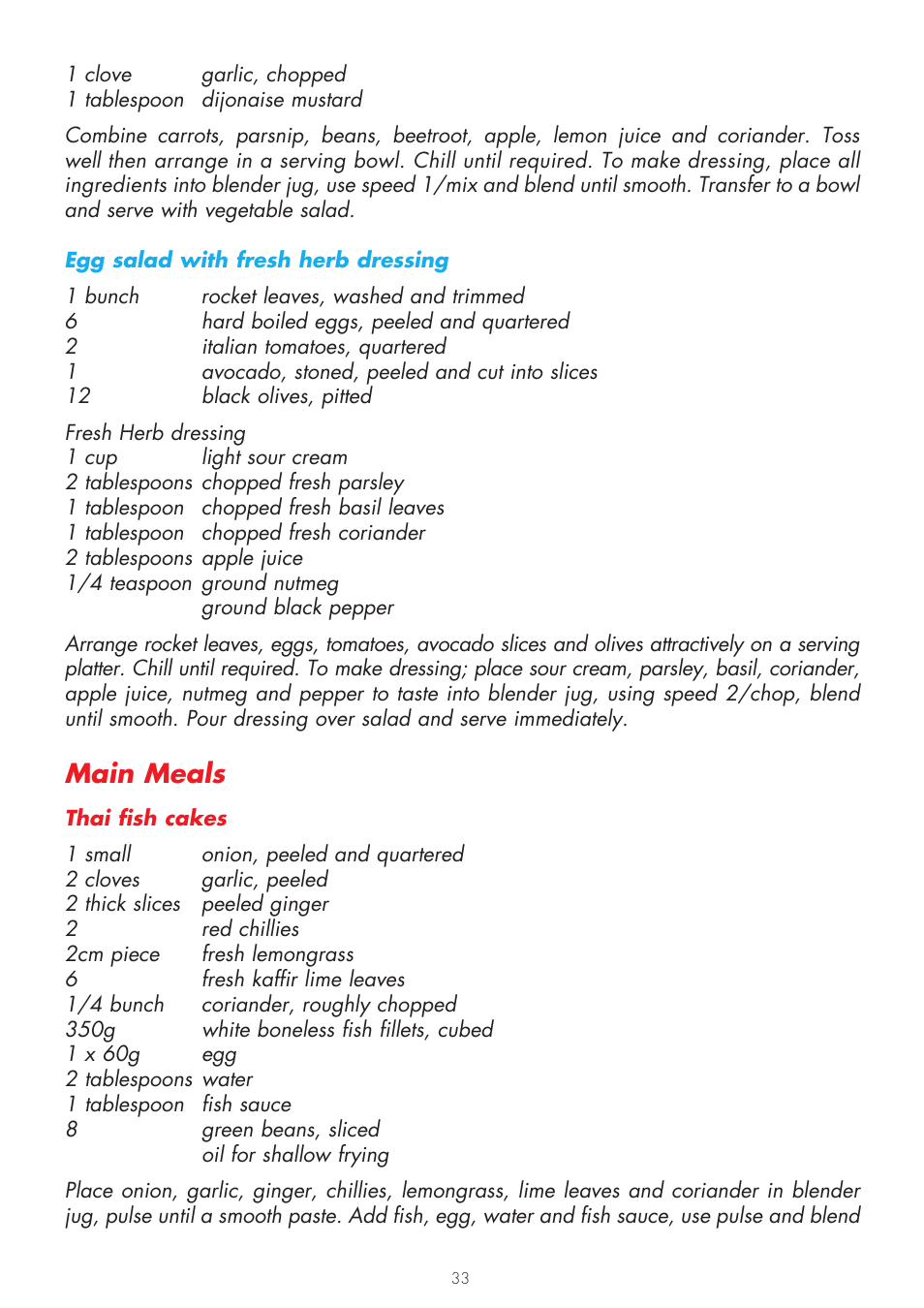 Main meals | Gastroback 41000 Design Mixer Advanced User Manual | Page 33 / 44