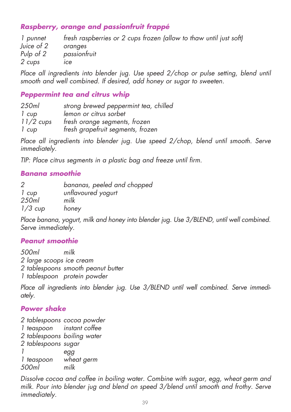 Gastroback 41000 Design Mixer Advanced User Manual | Page 39 / 44