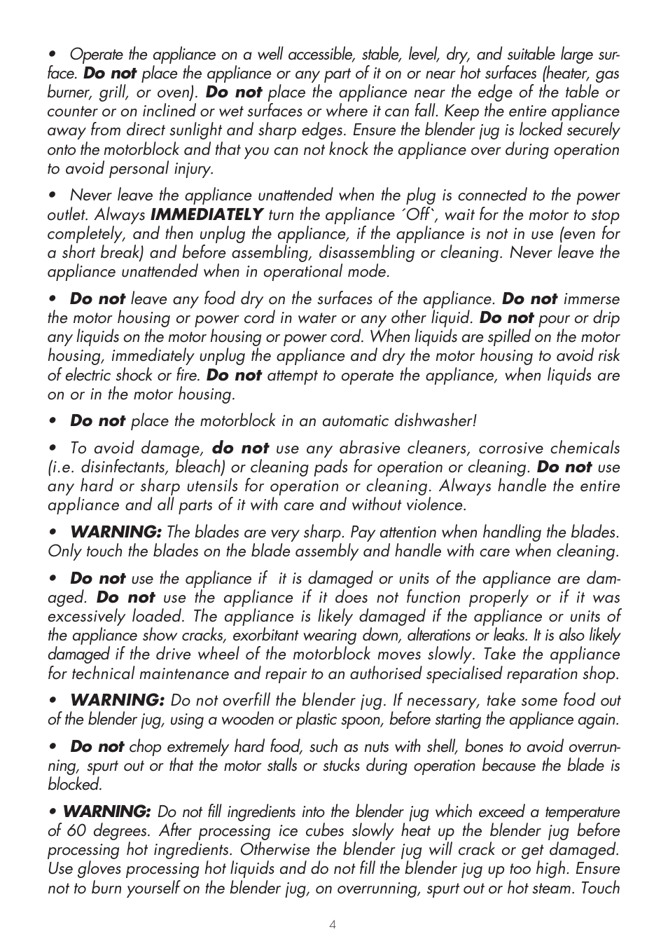Gastroback 41000 Design Mixer Advanced User Manual | Page 4 / 44
