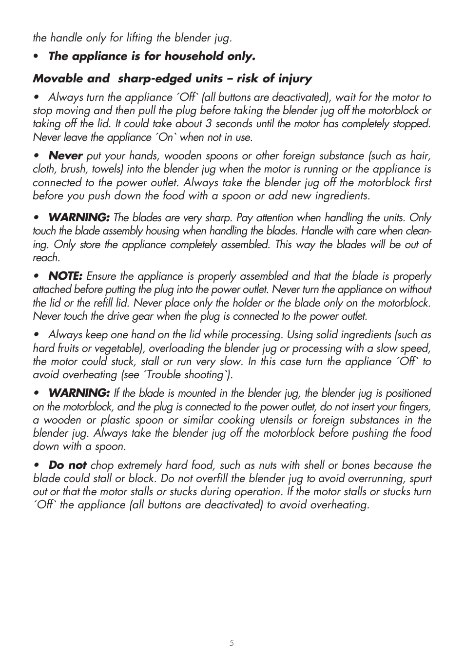 Gastroback 41000 Design Mixer Advanced User Manual | Page 5 / 44