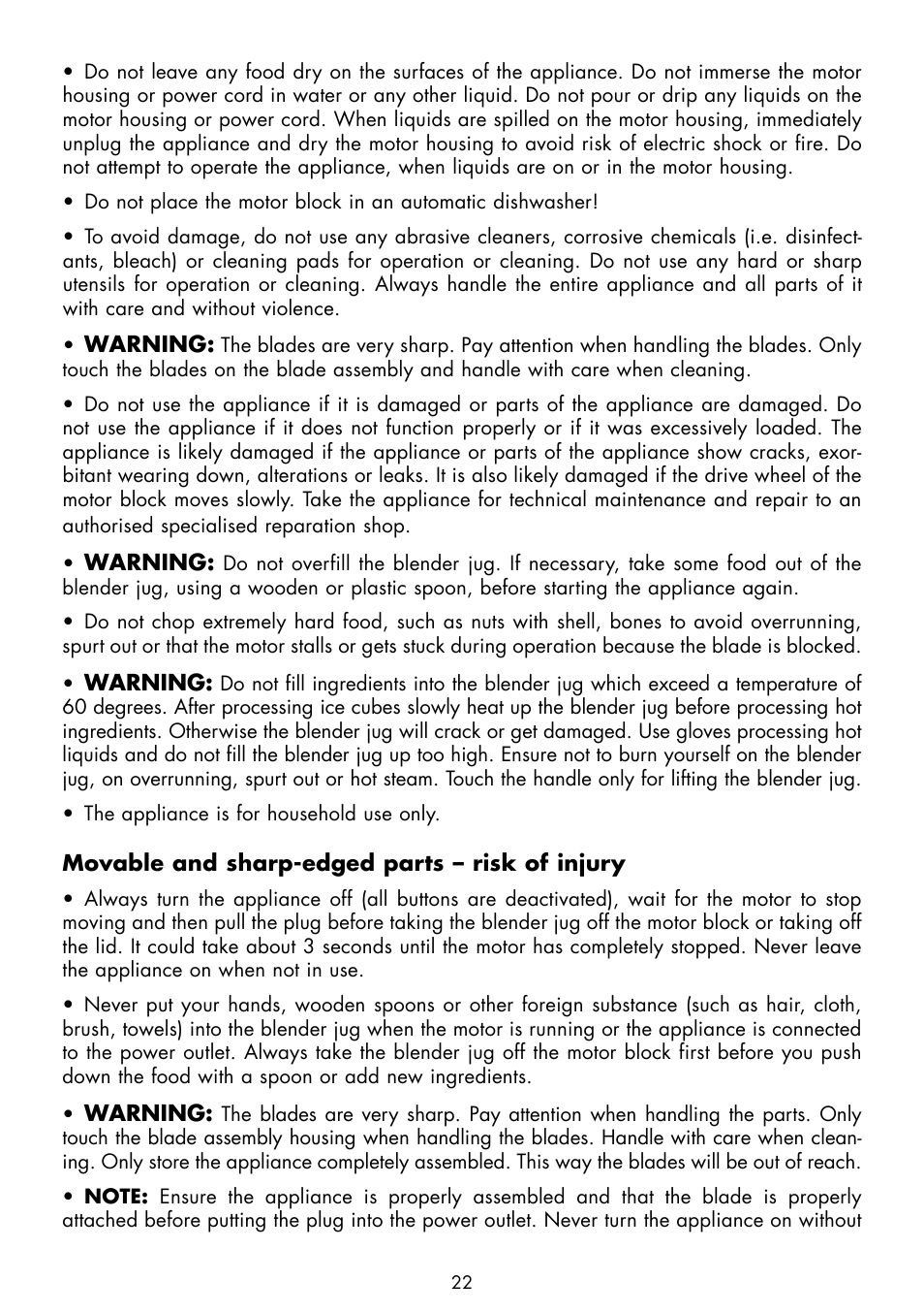 Gastroback 40998 Vital Mixer User Manual | Page 6 / 15