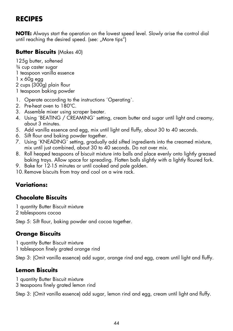 Recipes | Gastroback 40979 Design Stand Mixer Advanced Pro User Manual | Page 16 / 24