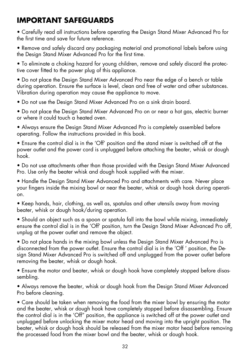 Important safeguards | Gastroback 40979 Design Stand Mixer Advanced Pro User Manual | Page 4 / 24