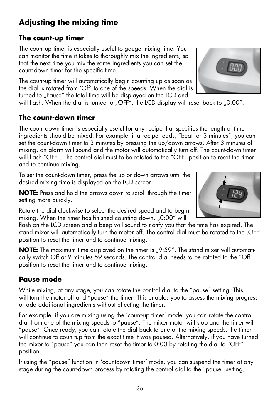 Adjusting the mixing time | Gastroback 40979 Design Stand Mixer Advanced Pro User Manual | Page 8 / 24