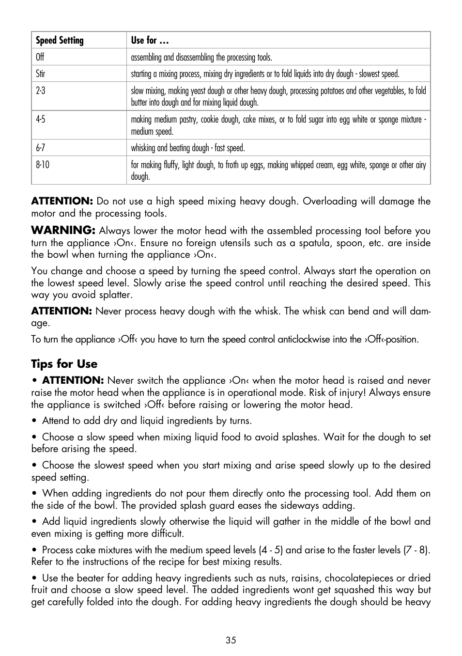 Gastroback 40969 Design Stand Mixer Advanced User Manual | Page 9 / 22