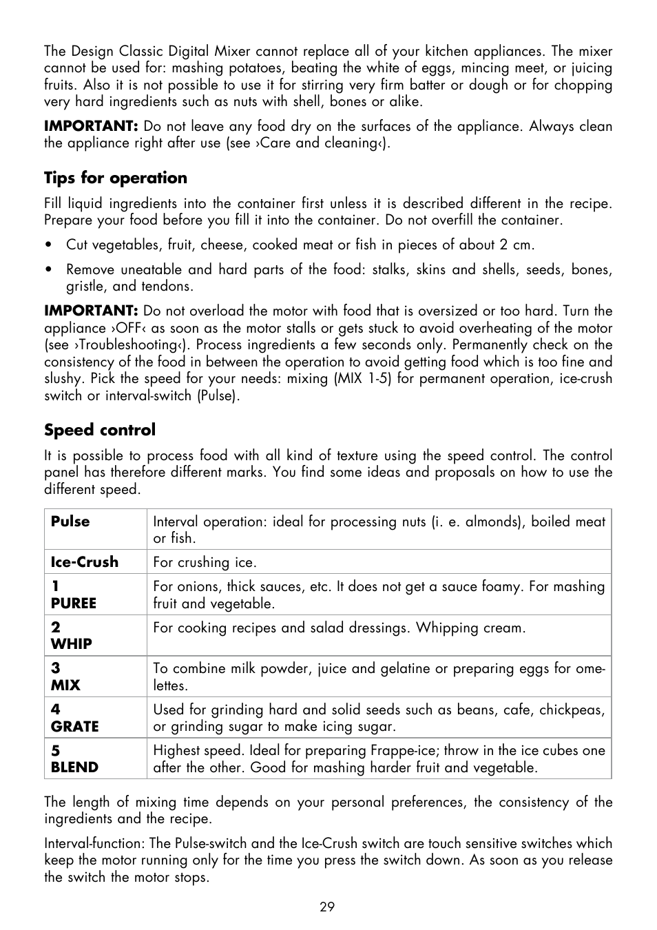 Gastroback 40985 Design Classic Digital Mixer User Manual | Page 11 / 16