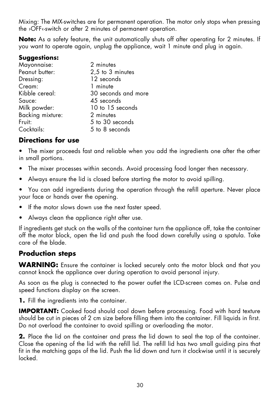 Gastroback 40985 Design Classic Digital Mixer User Manual | Page 12 / 16