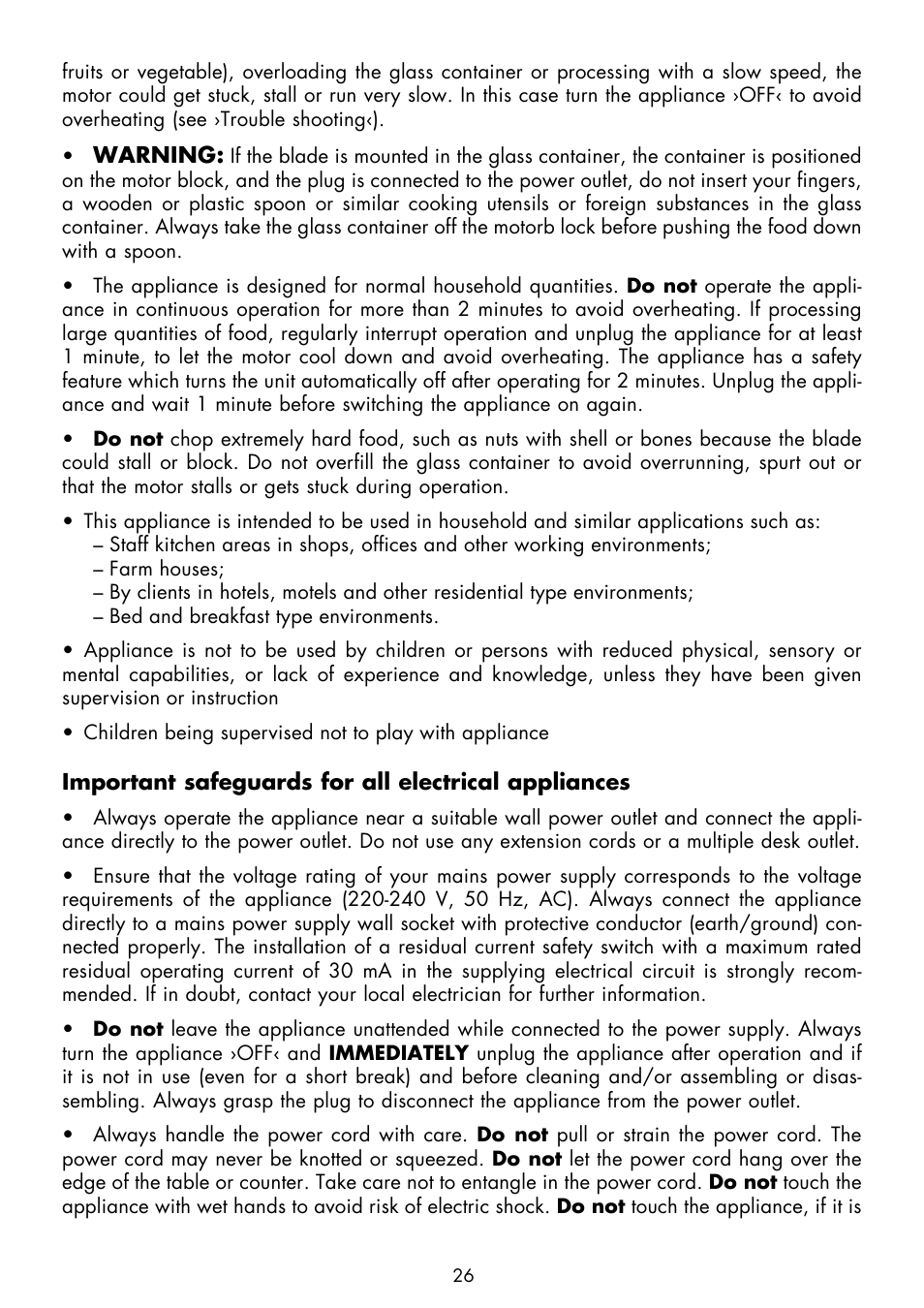 Gastroback 40985 Design Classic Digital Mixer User Manual | Page 8 / 16