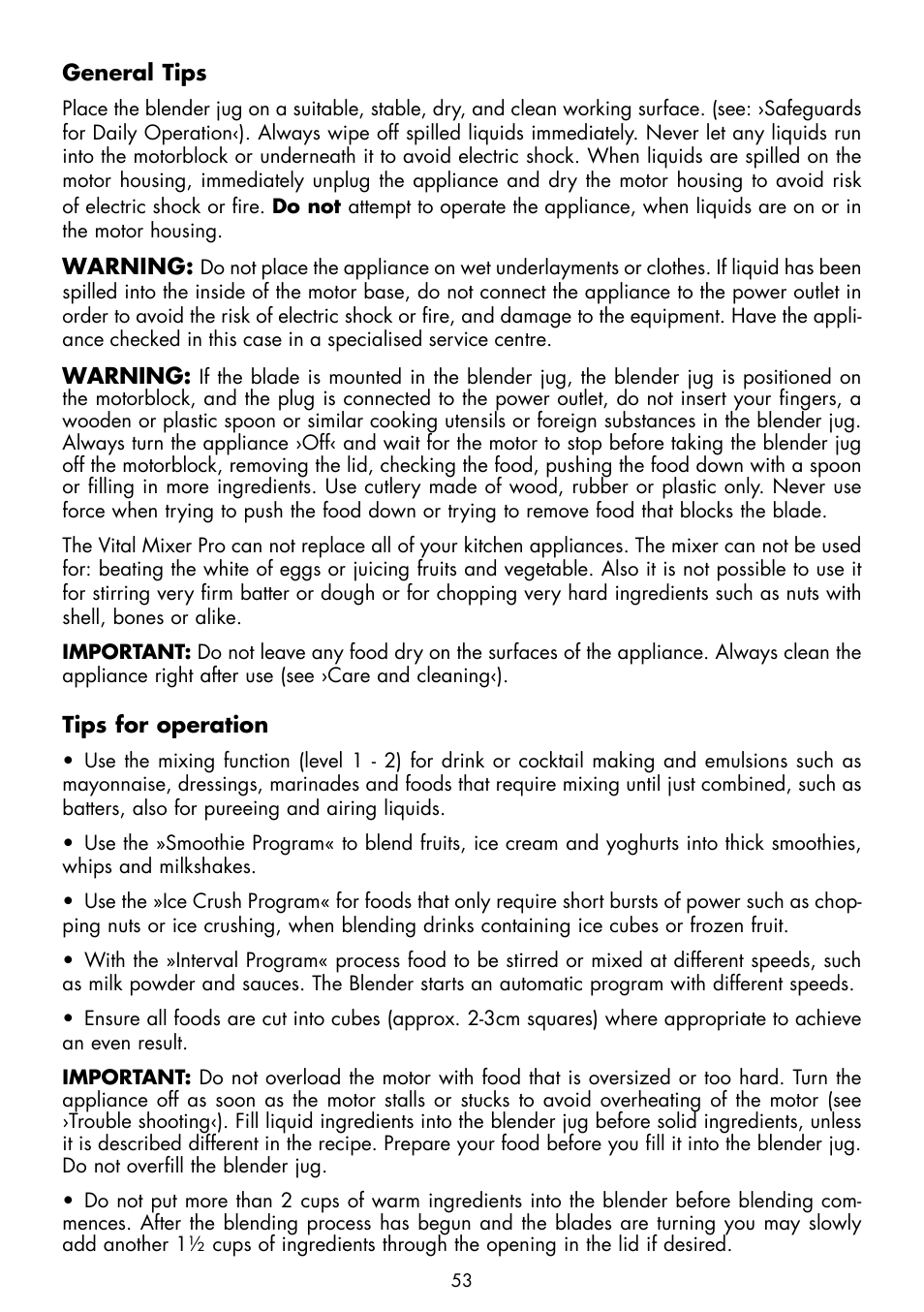 Gastroback 40986 Vital Mixer Pro User Manual | Page 13 / 36