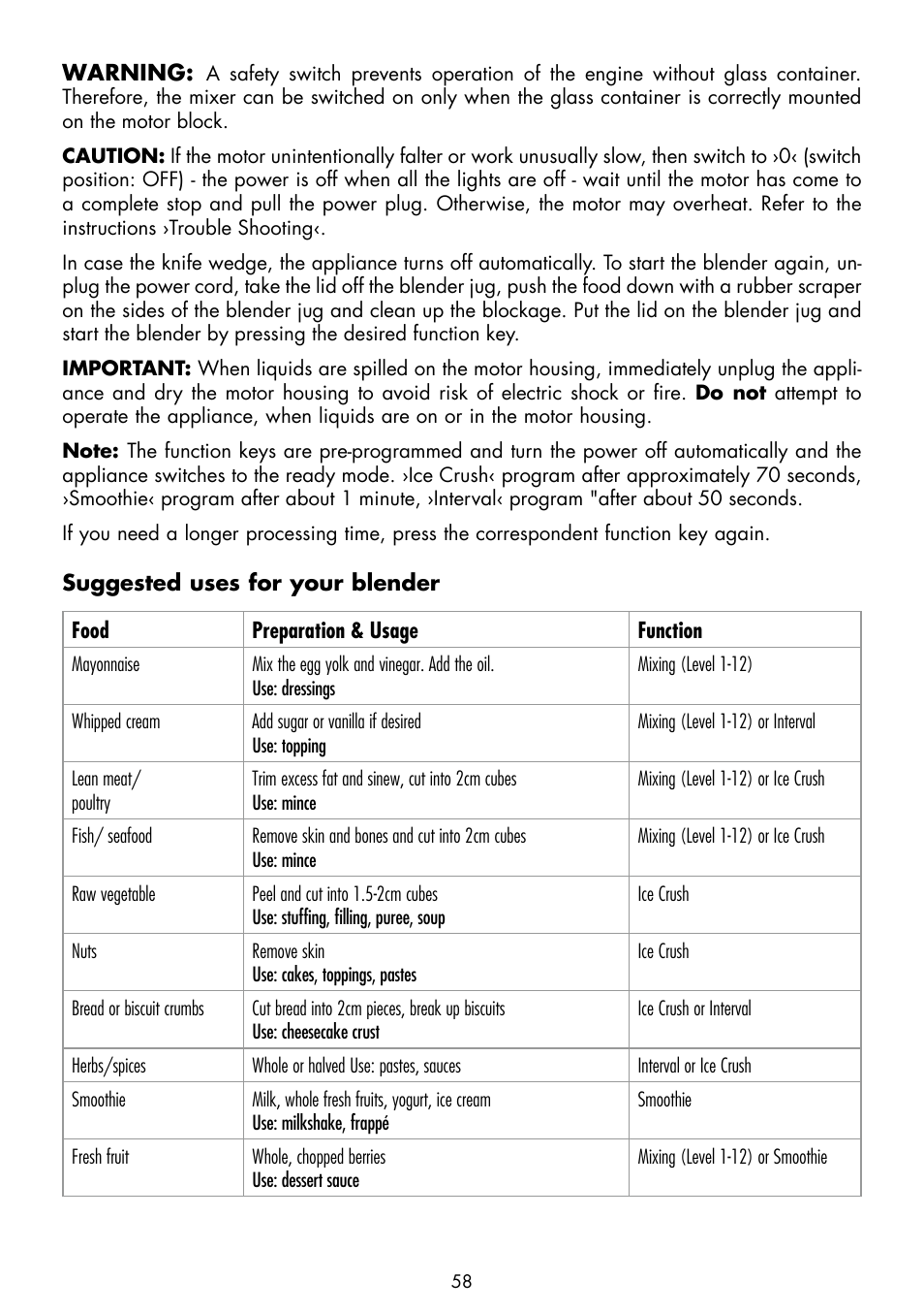 Gastroback 40986 Vital Mixer Pro User Manual | Page 18 / 36