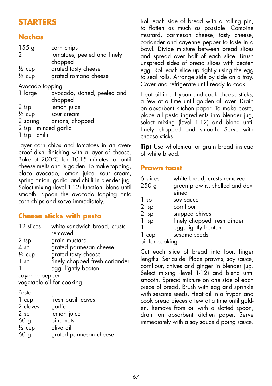 Starters | Gastroback 40986 Vital Mixer Pro User Manual | Page 27 / 36