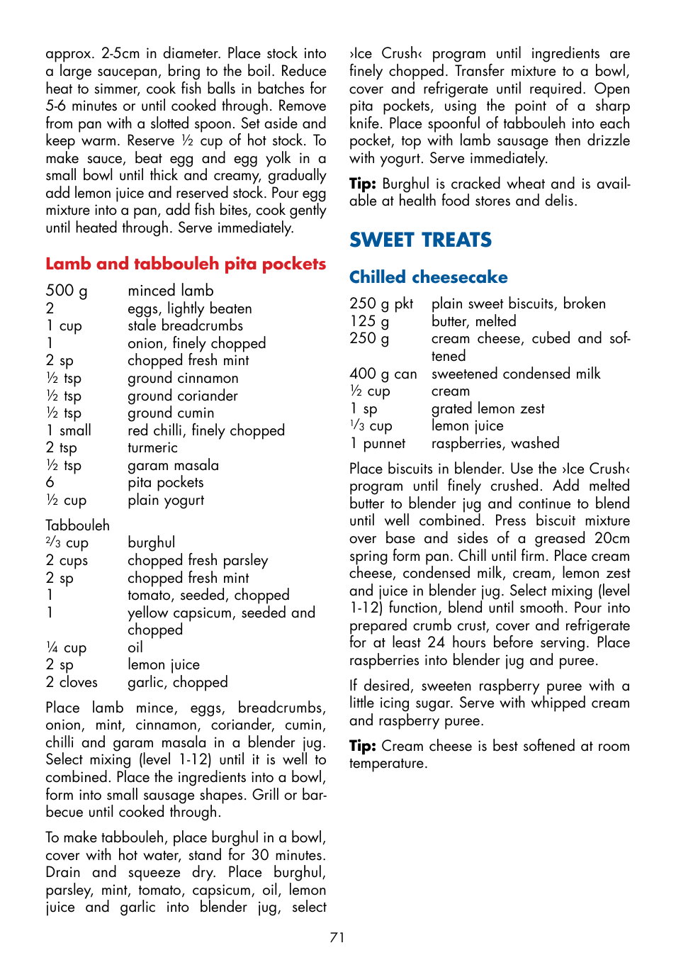 Sweet treats | Gastroback 40986 Vital Mixer Pro User Manual | Page 31 / 36