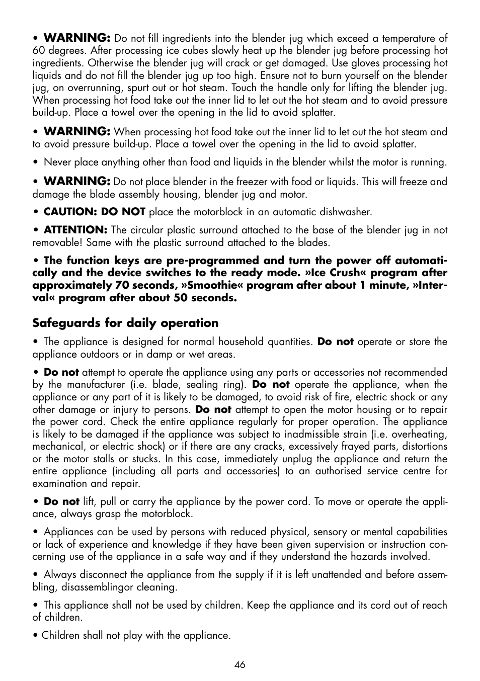 Gastroback 40986 Vital Mixer Pro User Manual | Page 6 / 36