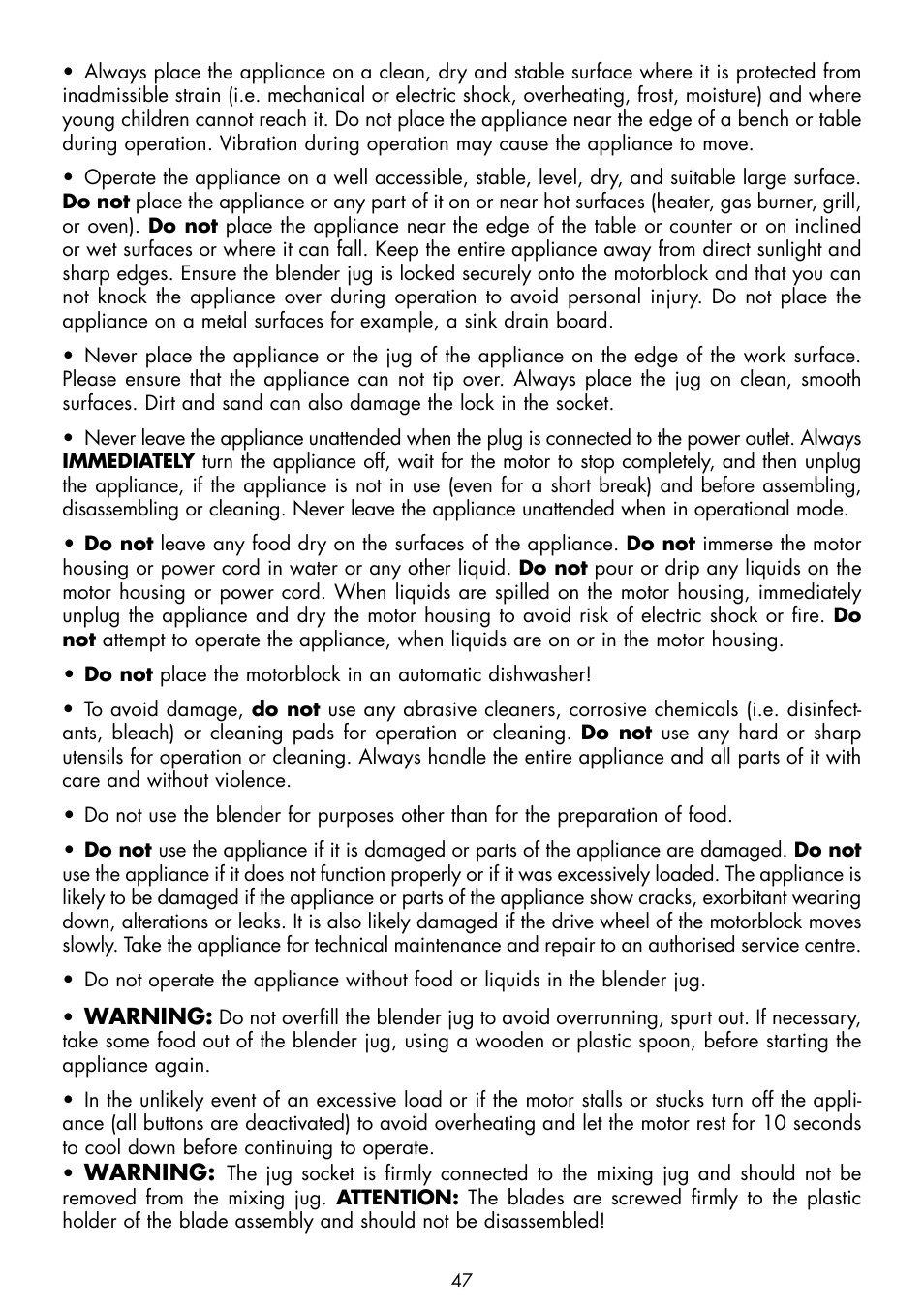 Gastroback 40986 Vital Mixer Pro User Manual | Page 7 / 36