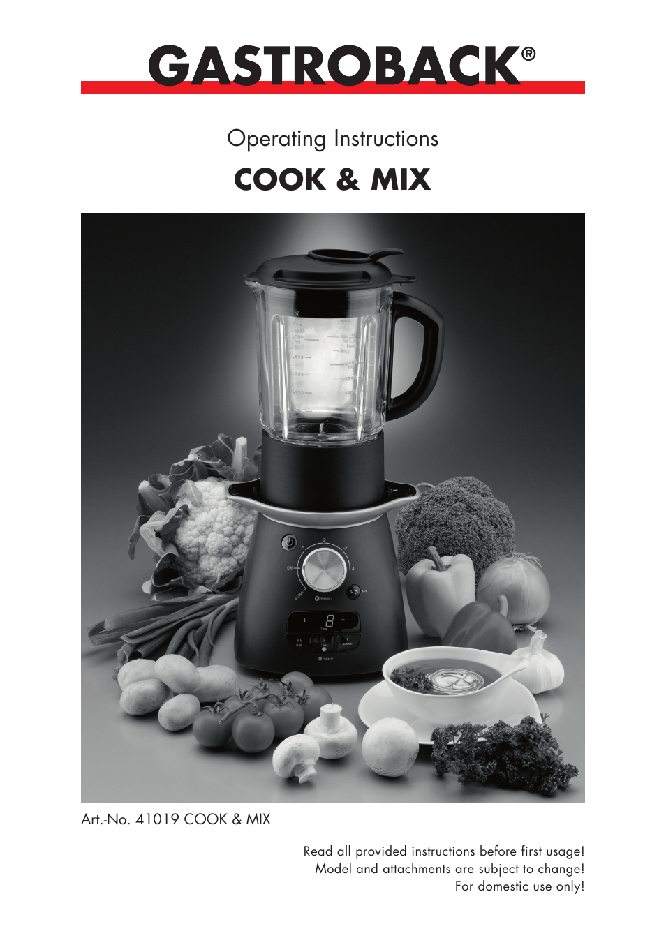 Gastroback 41019 - Cook & Mix User Manual | 28 pages