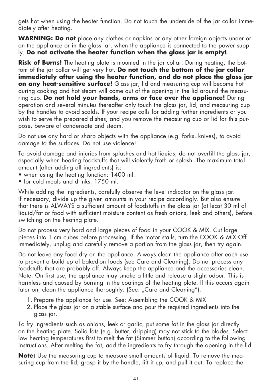 Gastroback 41019 - Cook & Mix User Manual | Page 13 / 28