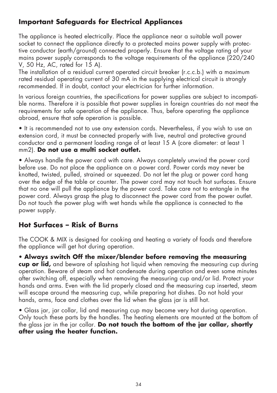 Gastroback 41019 - Cook & Mix User Manual | Page 6 / 28