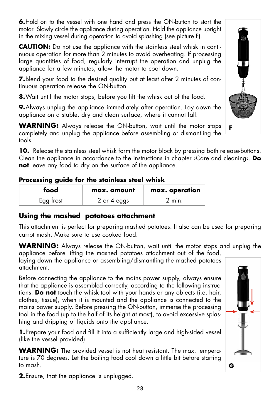 Gastroback 40975 Design Hand Blender Advanced Pro User Manual | Page 11 / 17