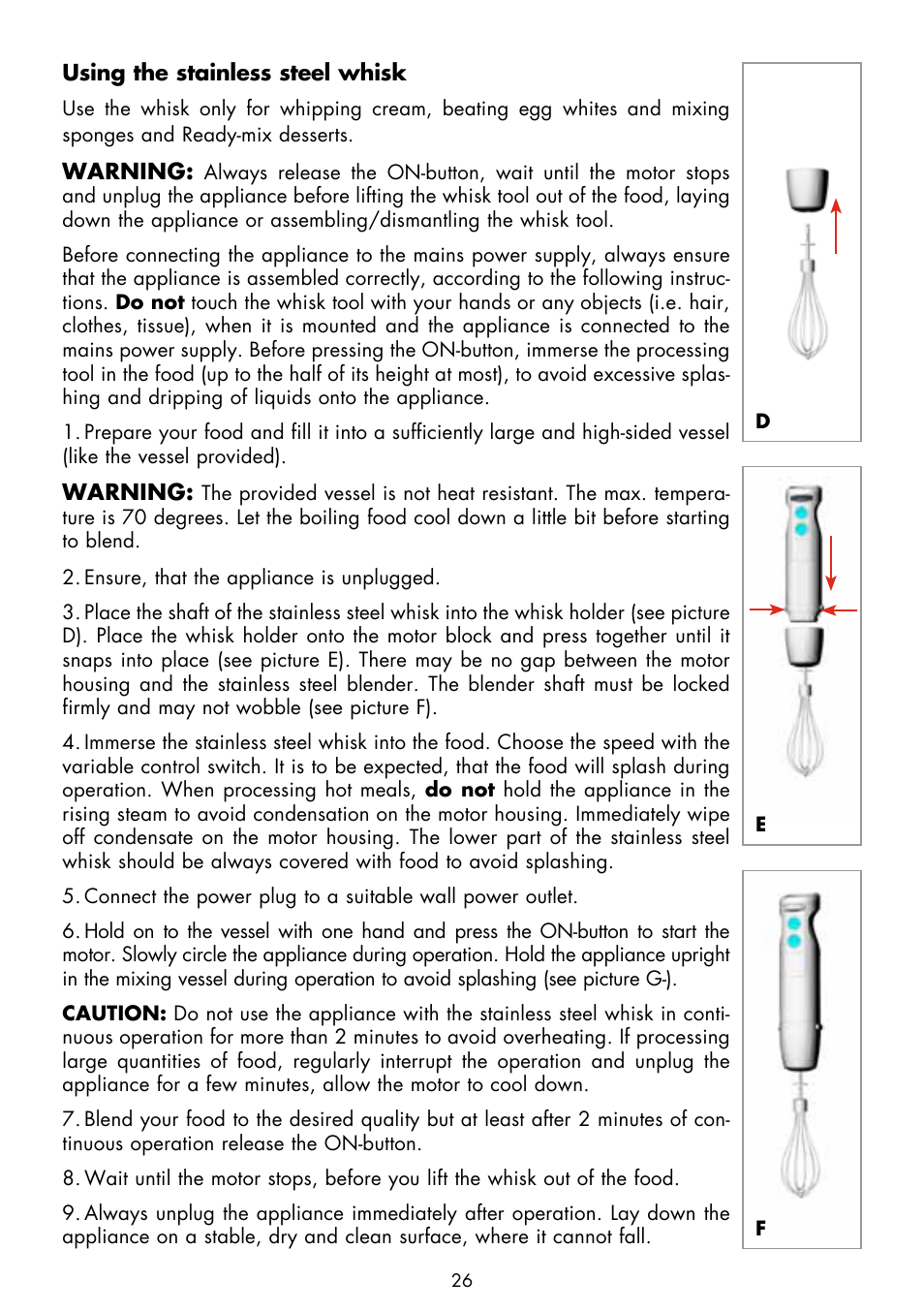 Gastroback 40974 Design Hand Blender Advanced User Manual | Page 10 / 14