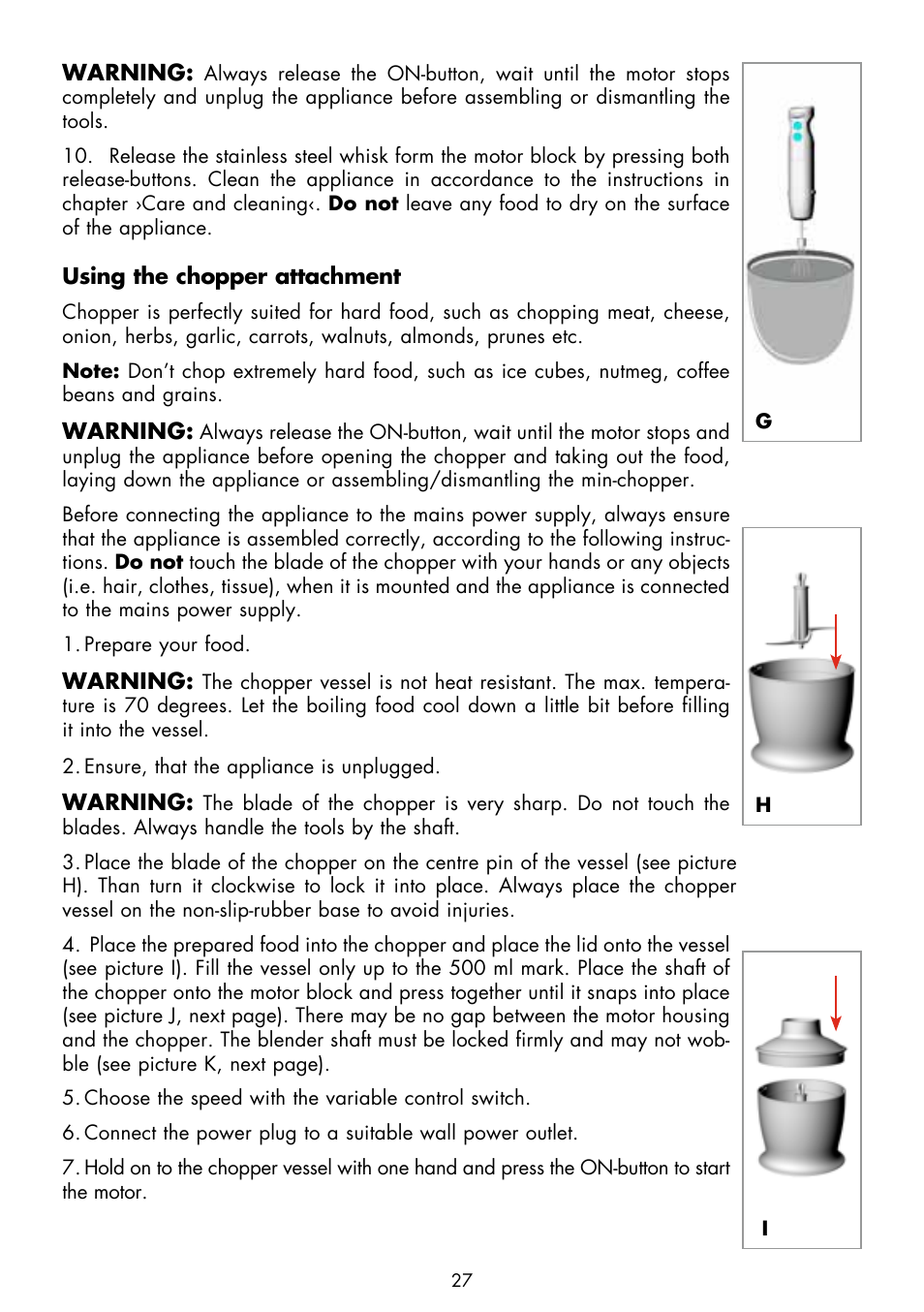 Gastroback 40974 Design Hand Blender Advanced User Manual | Page 11 / 14
