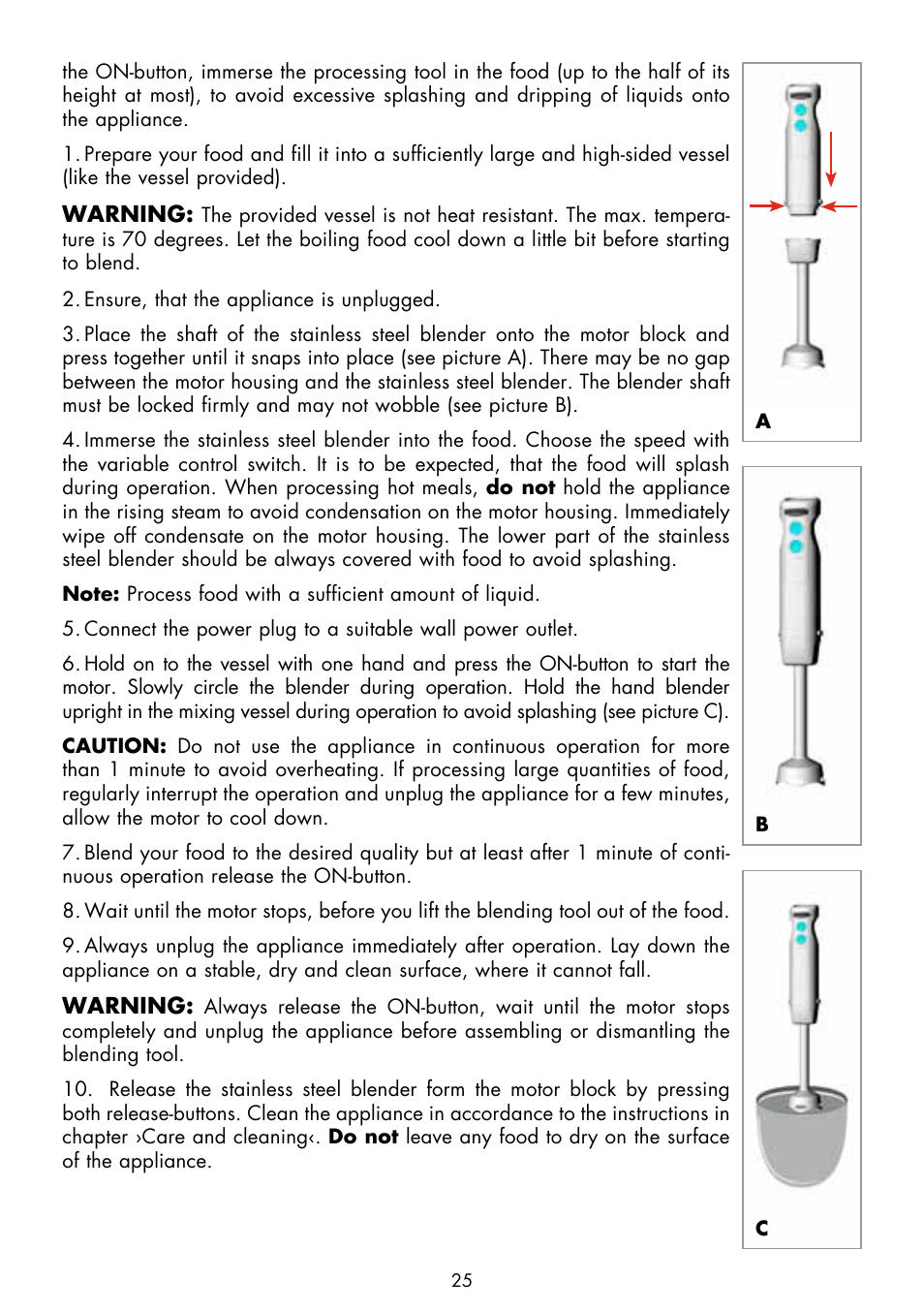 Gastroback 40974 Design Hand Blender Advanced User Manual | Page 9 / 14