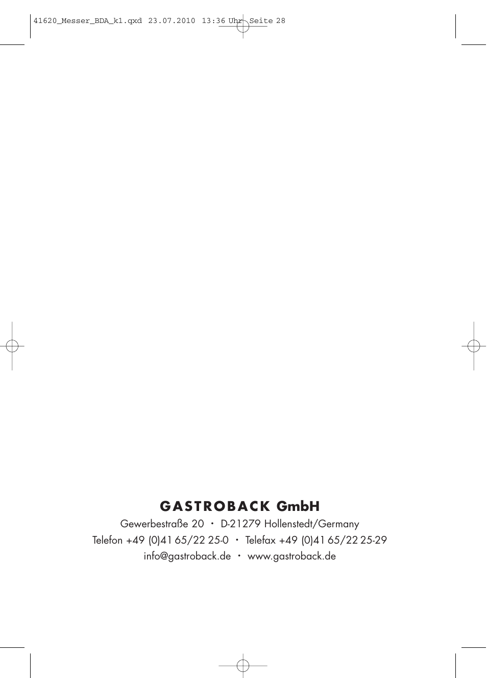 Gastroback 41620 Design Knife Sharpener User Manual | Page 14 / 14
