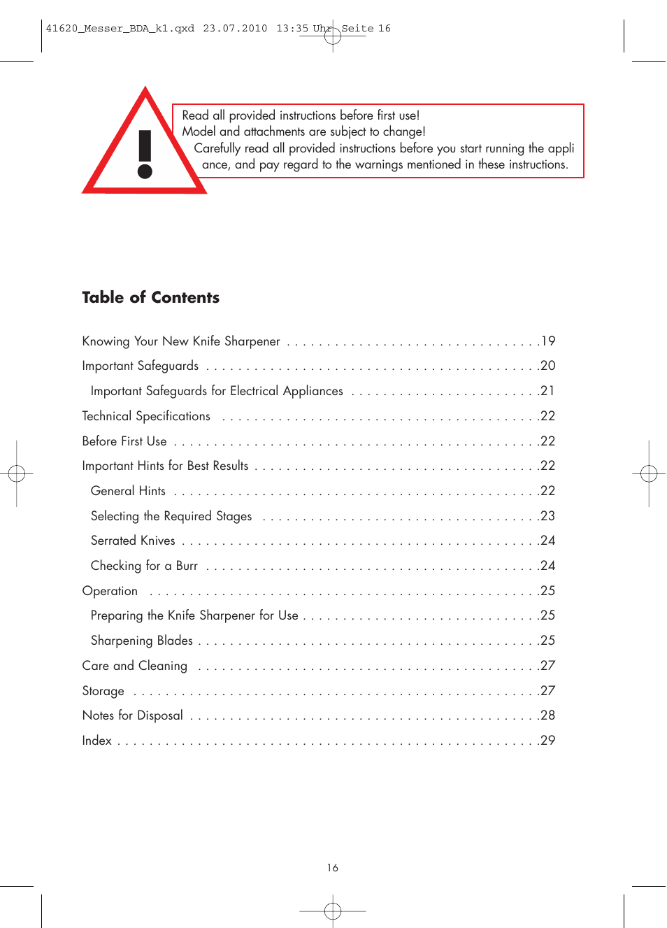 Gastroback 41620 Design Knife Sharpener User Manual | Page 2 / 14