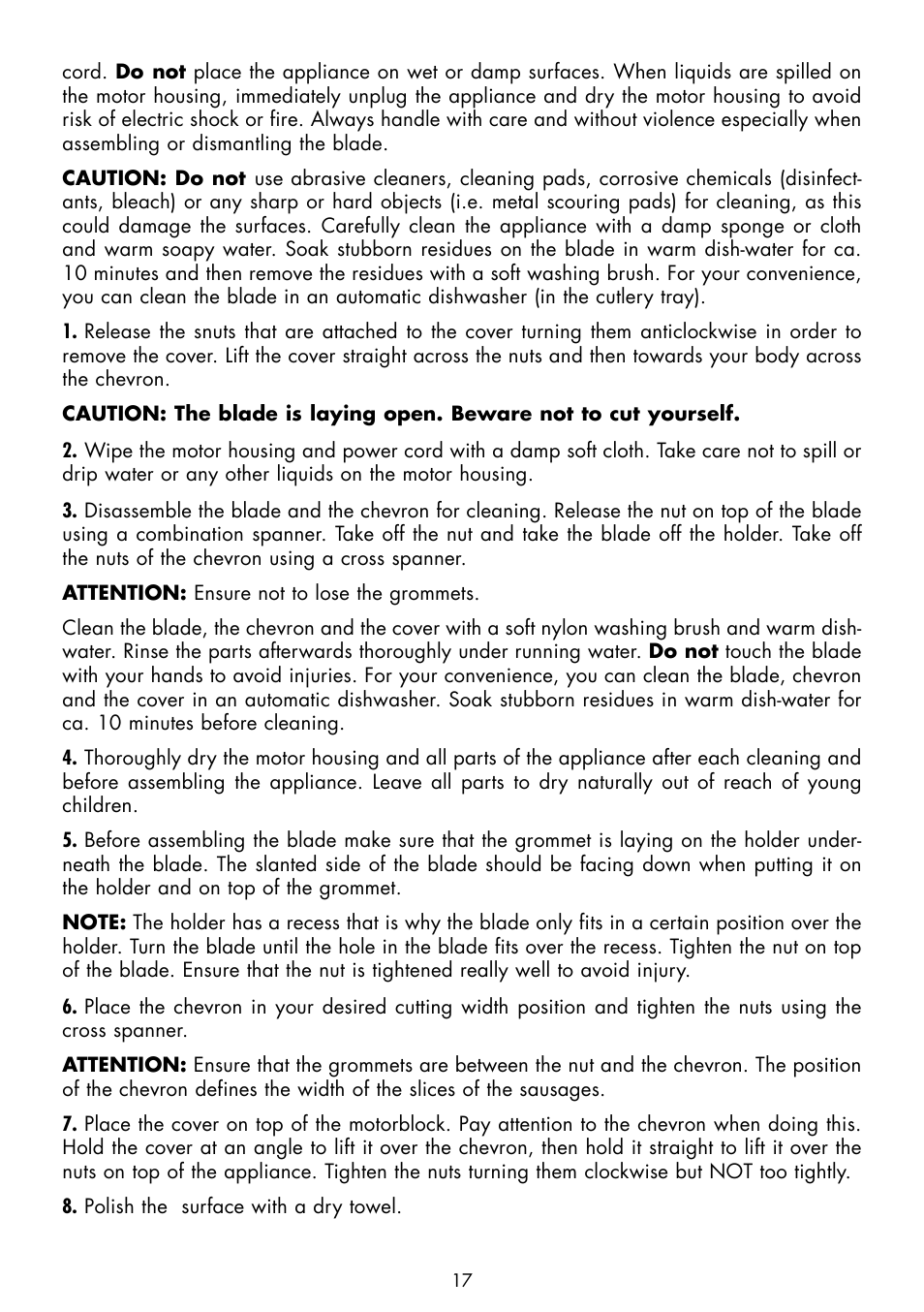 Gastroback 41399 Electric Sausage Slicer User Manual | Page 7 / 10