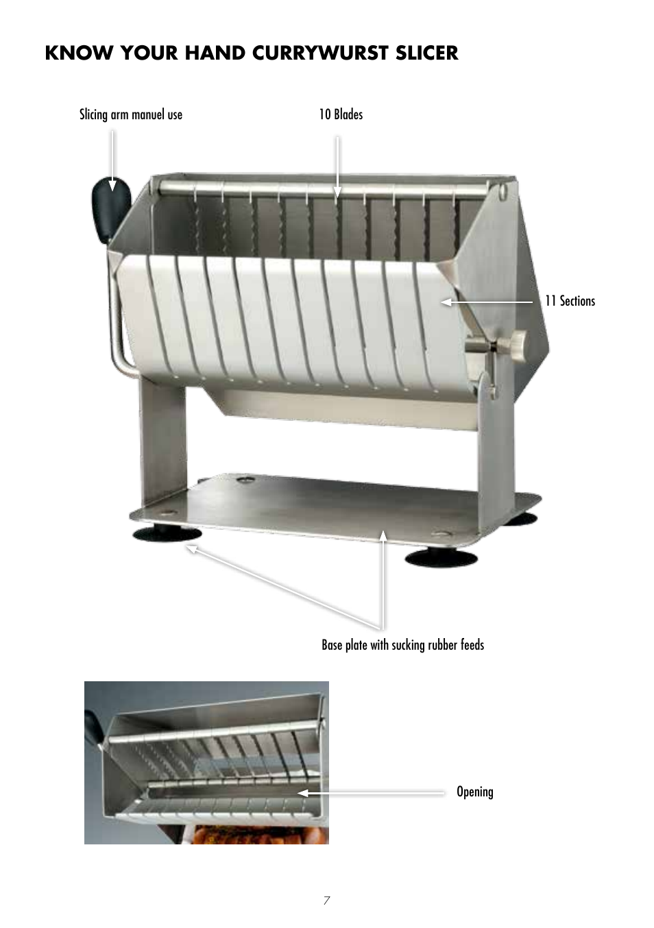 Know your hand currywurst slicer | Gastroback 41397 Hand Currywurst Slicer User Manual | Page 3 / 4