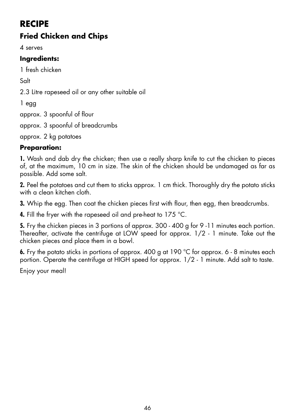 Recipe | Gastroback 42580 Vita-Spin-Fryer User Manual | Page 22 / 23