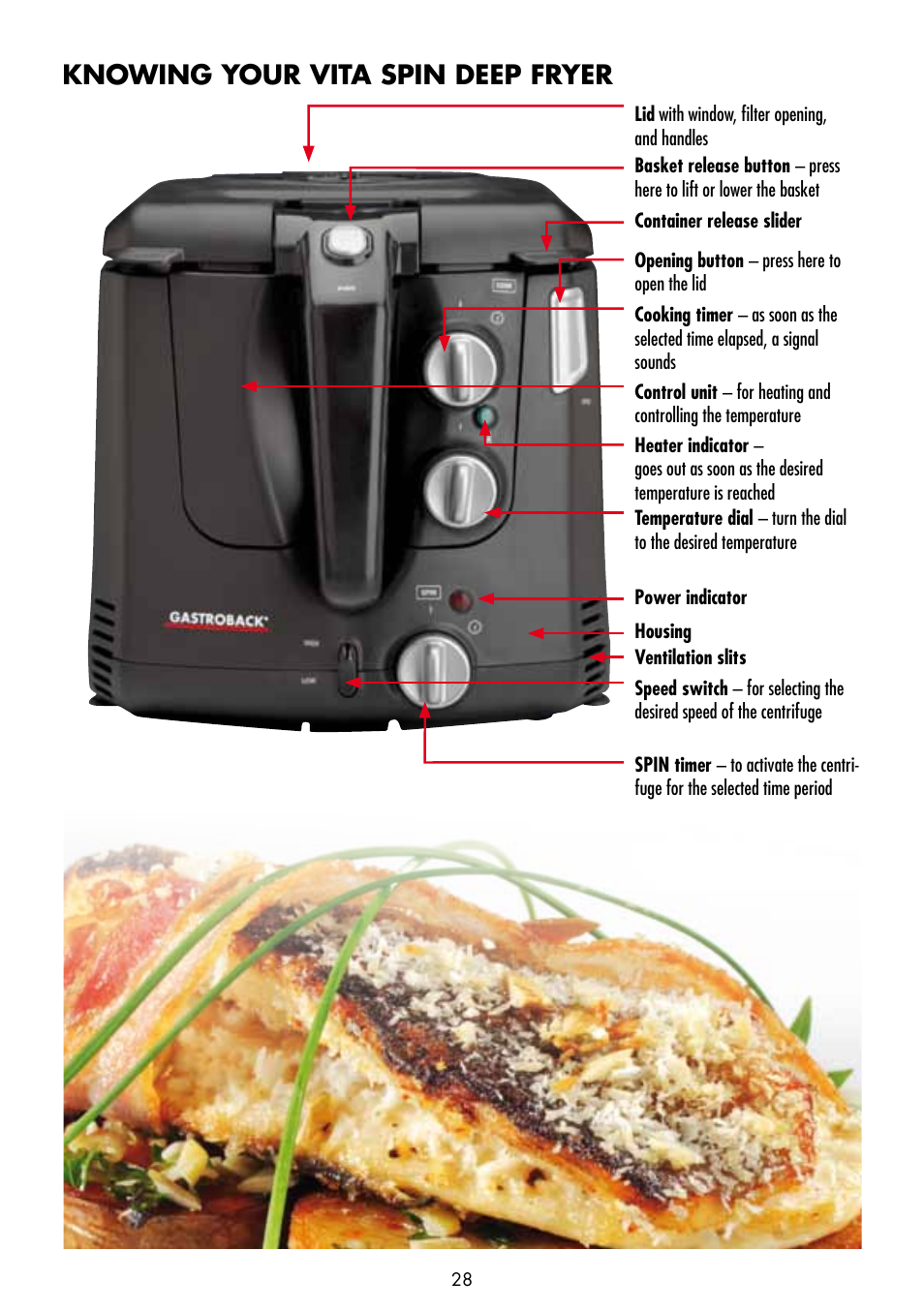 Knowing your vita spin deep fryer | Gastroback 42580 Vita-Spin-Fryer User Manual | Page 4 / 23