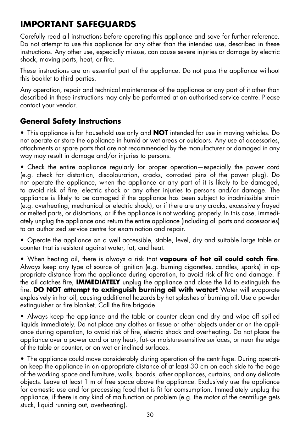 Important safeguards | Gastroback 42580 Vita-Spin-Fryer User Manual | Page 6 / 23