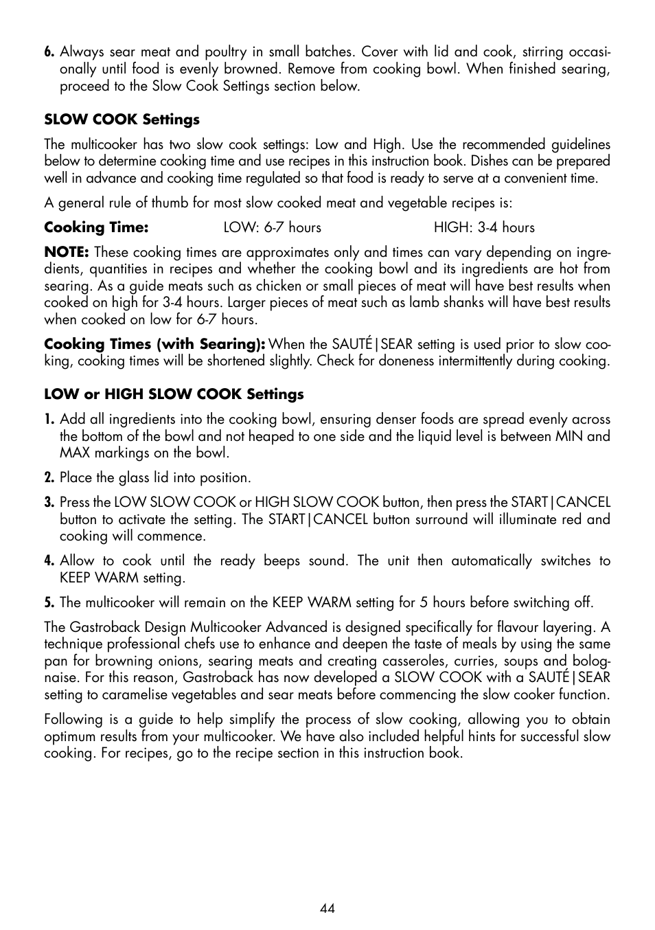 Gastroback 42538 Design Multicooker Advanced User Manual | Page 12 / 30