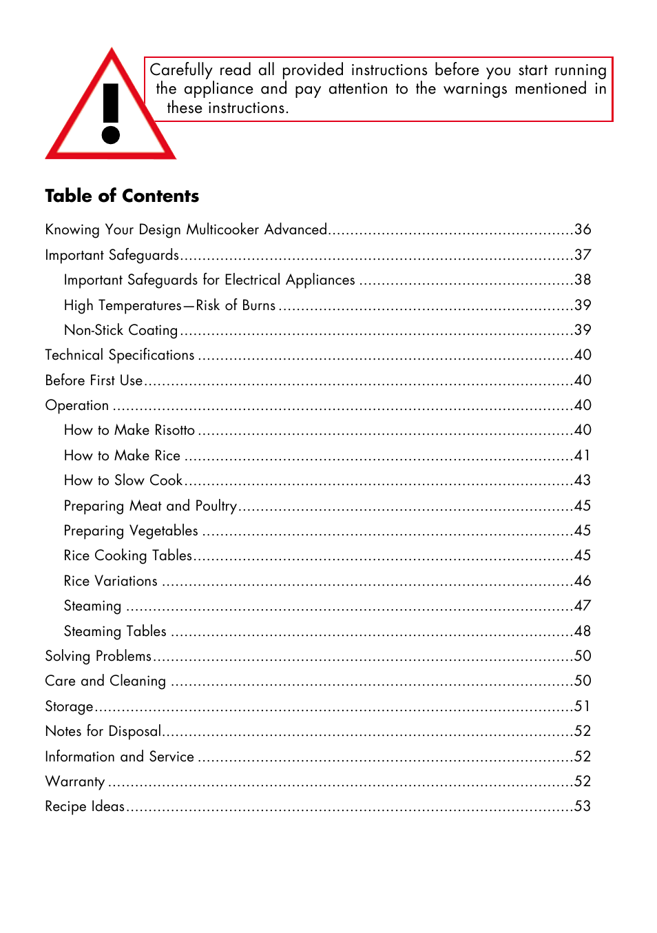 Gastroback 42538 Design Multicooker Advanced User Manual | Page 2 / 30