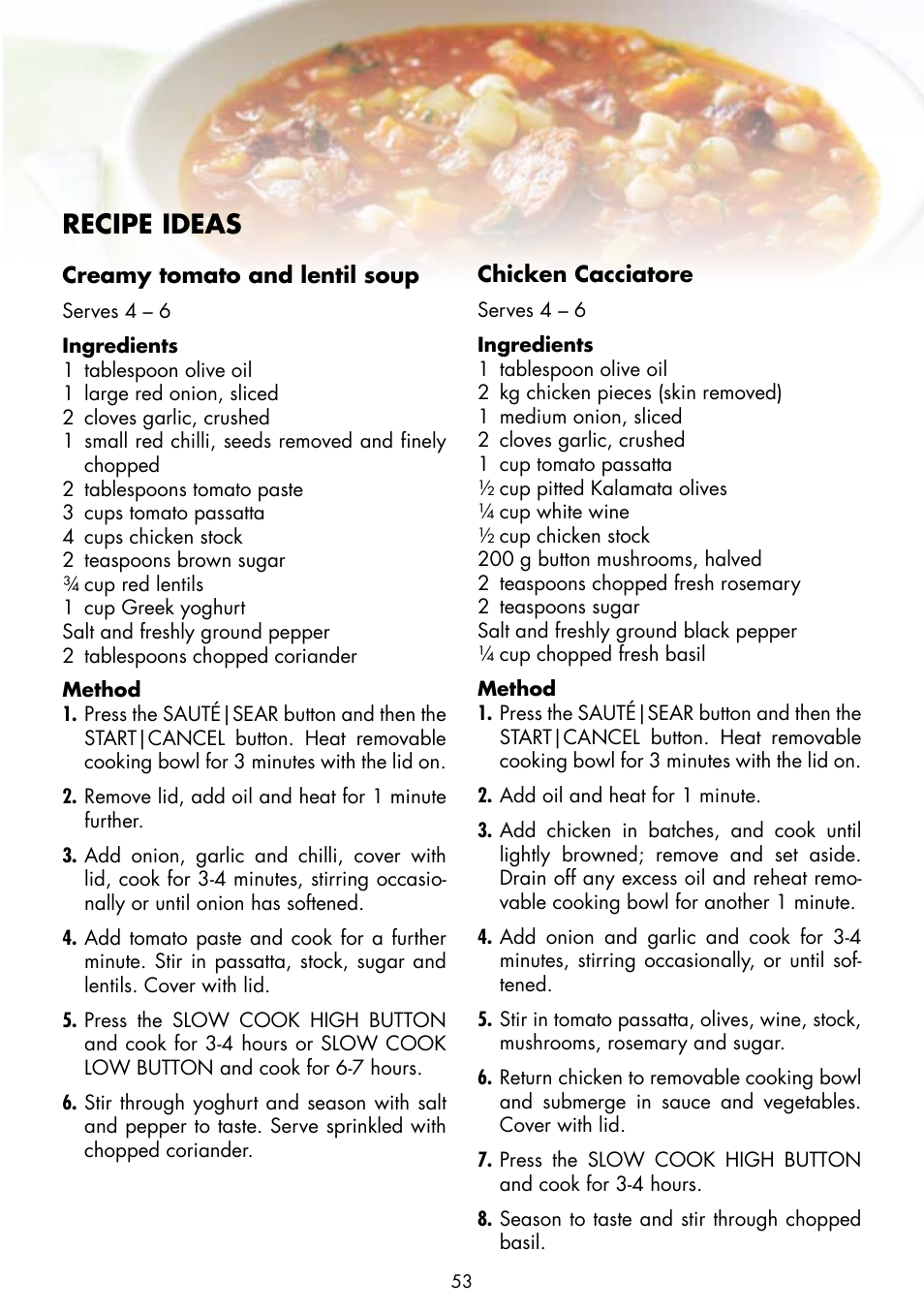 Recipe ideas | Gastroback 42538 Design Multicooker Advanced User Manual | Page 21 / 30