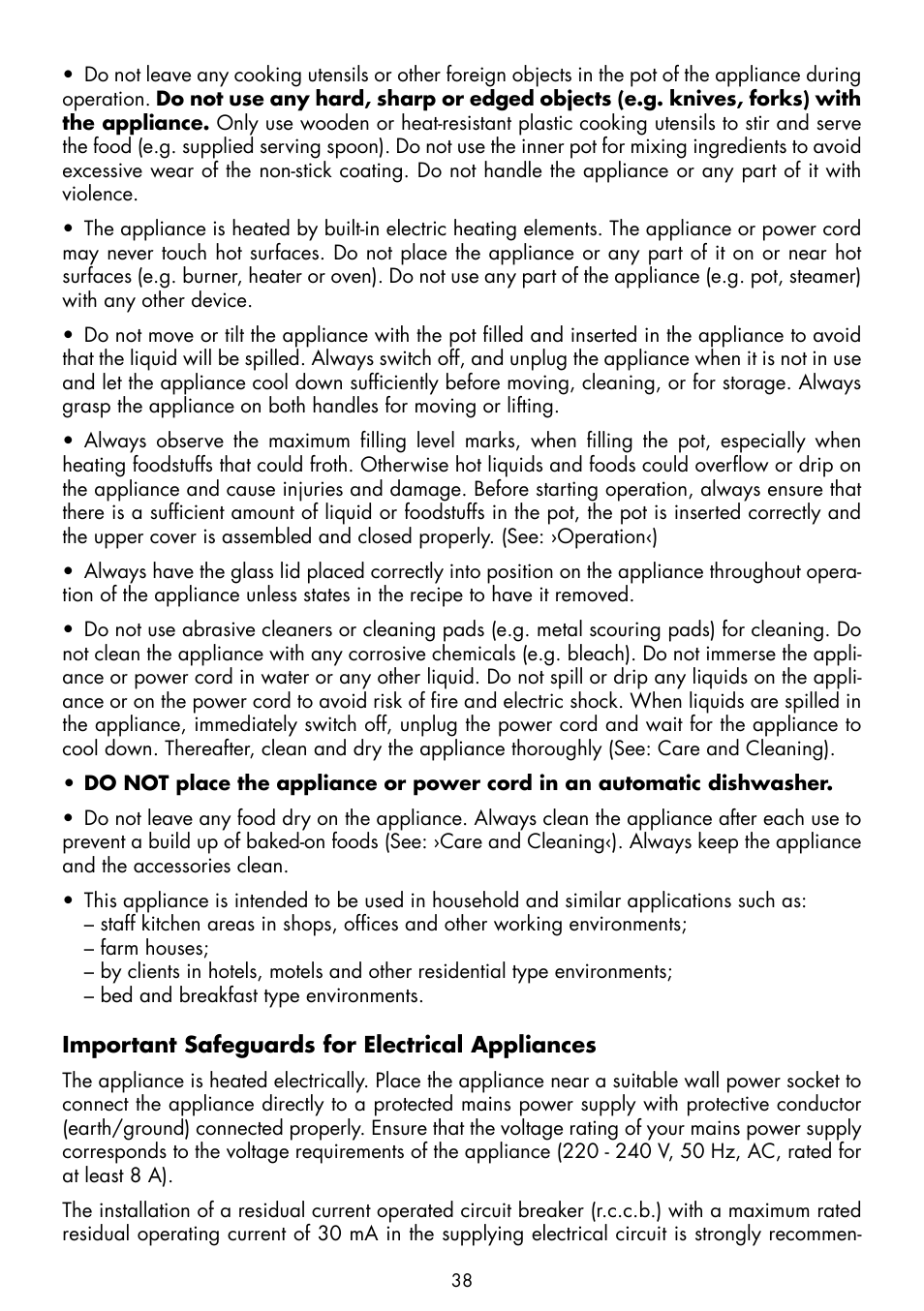 Gastroback 42538 Design Multicooker Advanced User Manual | Page 6 / 30