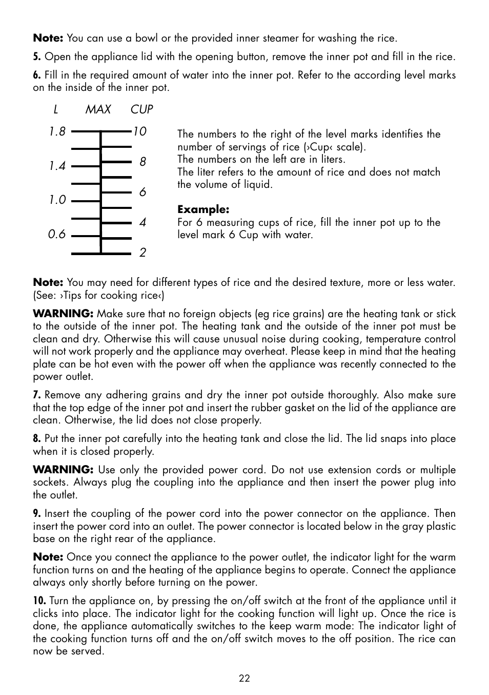 Gastroback 42518 Design Rice Cooker Pro User Manual | Page 8 / 14