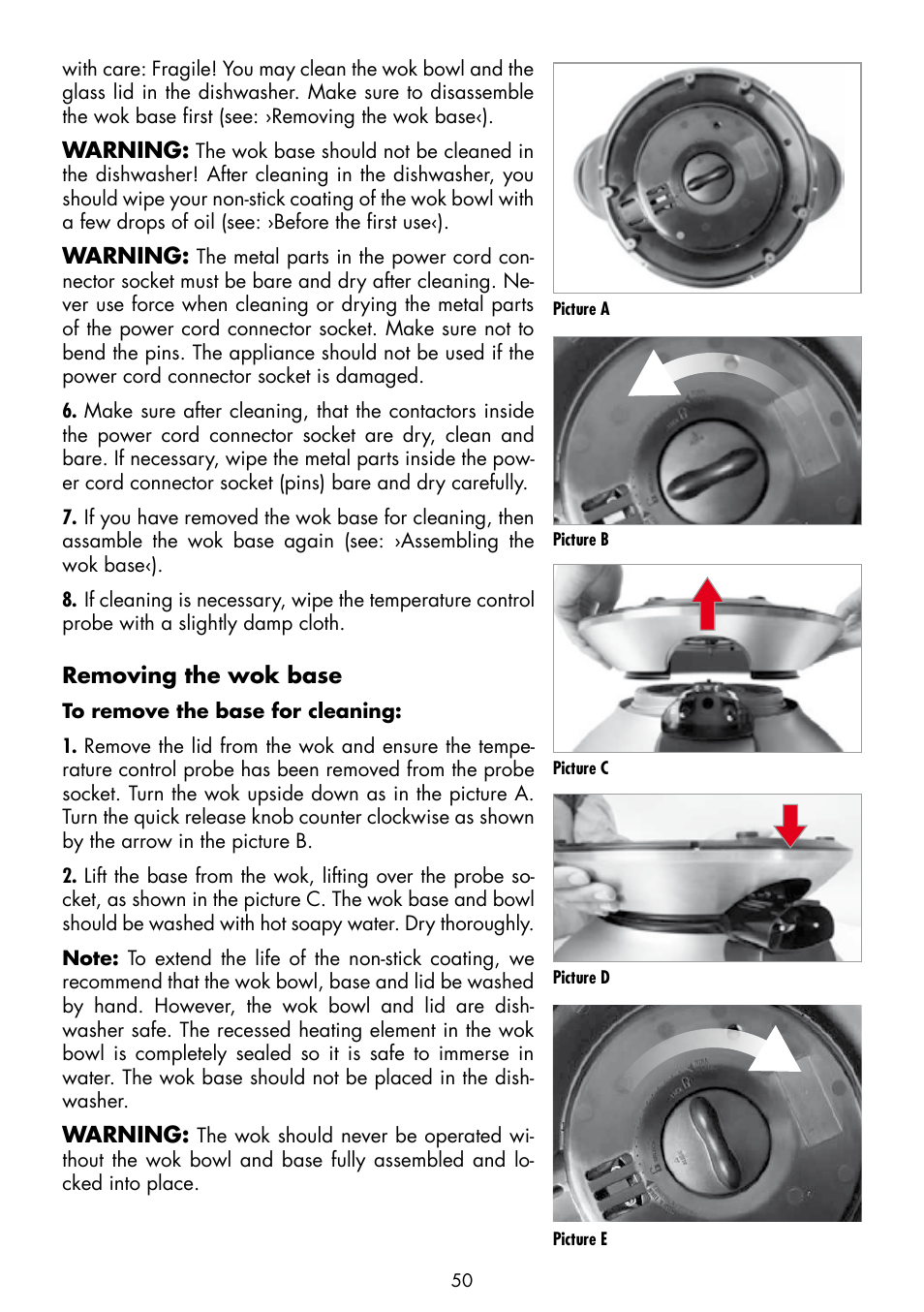 Gastroback 42515 Design Wok Advanced Pro User Manual | Page 12 / 34