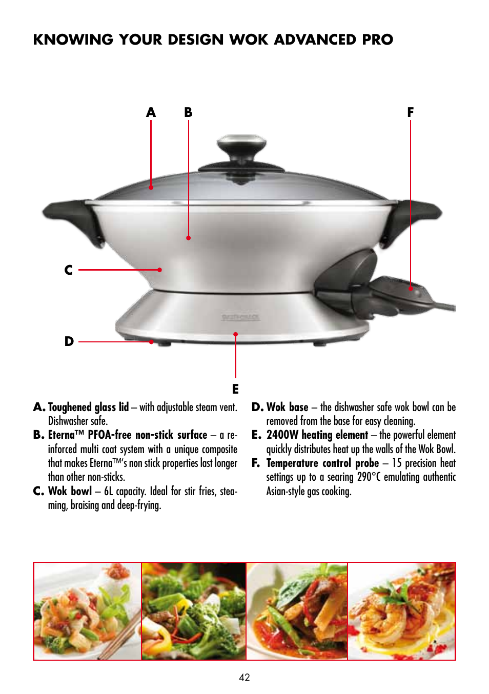 Knowing your design wok advanced pro | Gastroback 42515 Design Wok Advanced Pro User Manual | Page 4 / 34