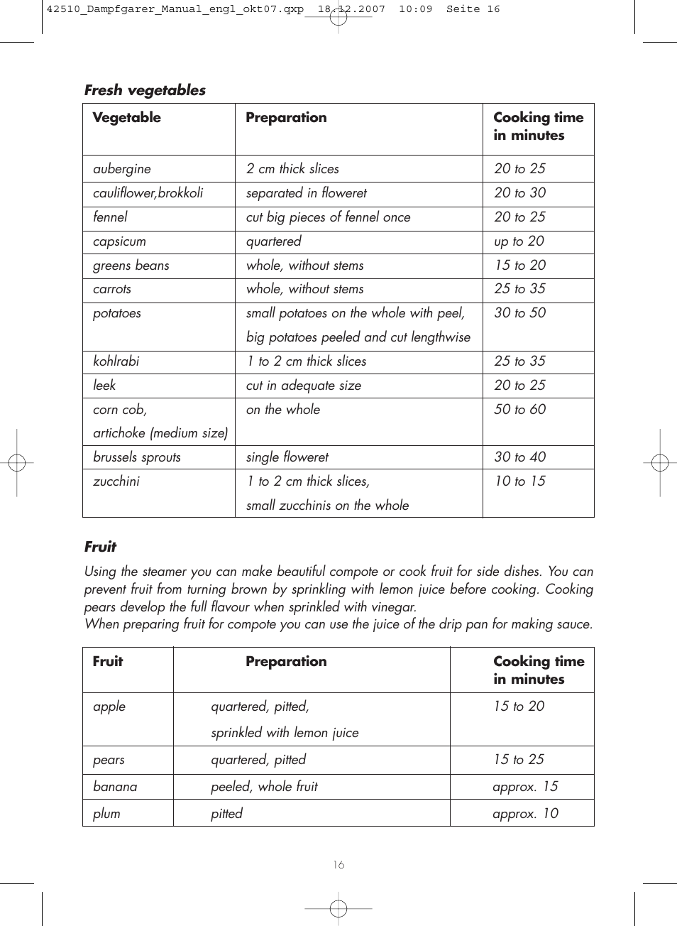 Gastroback 42510 Steam Cuisine User Manual | Page 16 / 20