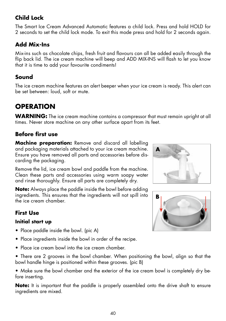 Operation | Gastroback 42909 Smart Ice Cream Advanced Automatic User Manual | Page 10 / 28